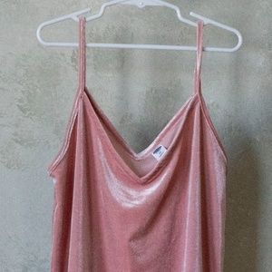 Soft Pink Velvet Tank Top